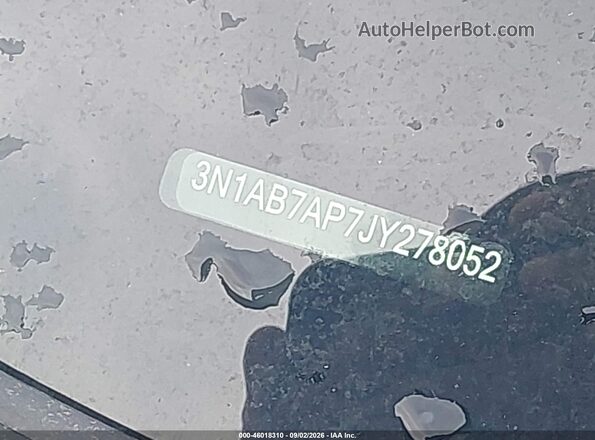 3N1AB7AP7JY278052 2018 NISSAN SENTRA Серебряный Вид щитка приборов