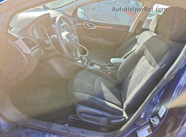 3N1AB7AP7KL611381 2019 NISSAN SENTRA Синий Вид салона спереди
