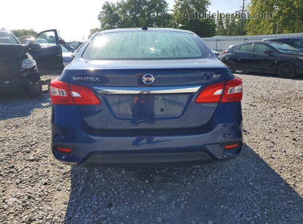 3N1AB7AP7KL611381 2019 NISSAN SENTRA Синий Вид сзади