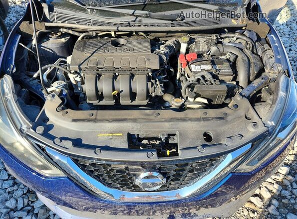 3N1AB7AP7KL611381 2019 NISSAN SENTRA Синий Вид задней части салона