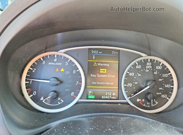 3N1AB7AP7KL611381 2019 NISSAN SENTRA Синий Вид щитка приборов