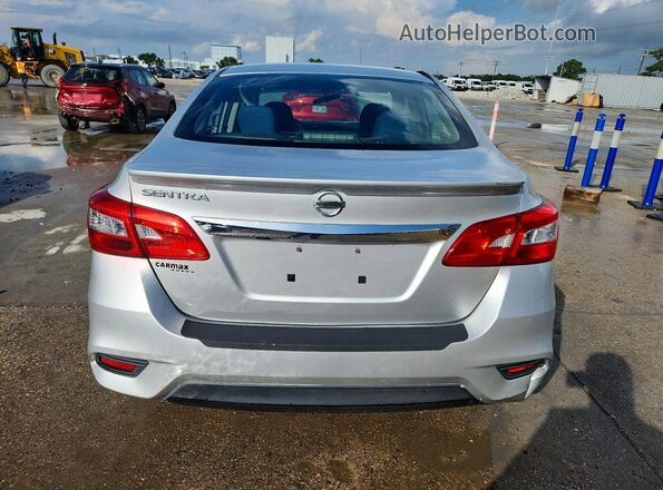 3N1AB7AP7KY202560 2019 NISSAN SENTRA Silver Вид ззаду