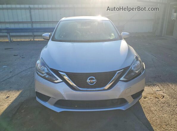 3N1AB7AP7KY358646 2019 NISSAN SENTRA Silver Widok z przodu