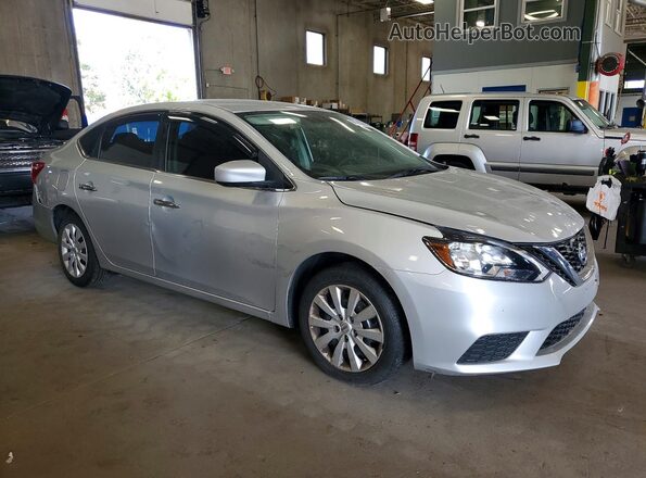 3N1AB7AP7KY374717 2019 NISSAN SENTRA Silver Front right