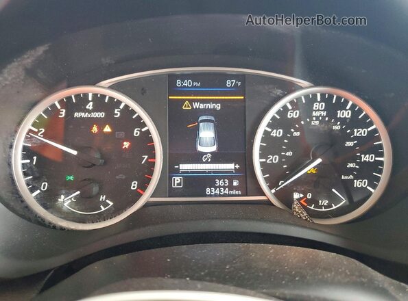 3N1AB7AP7KY413256 2019 NISSAN SENTRA Silver Вид щитка приладів