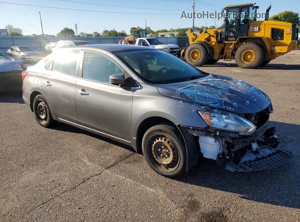 3N1AB7AP8HL714642 2017 NISSAN SENTRA Серый Передняя правая четверть