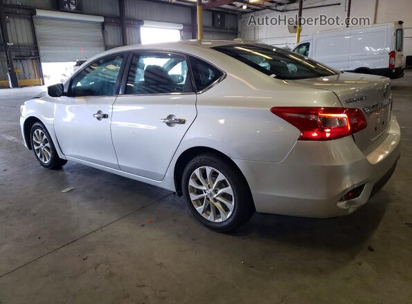 3N1AB7AP8KY357098 2019 NISSAN SENTRA Серебряный Задняя левая четверть
