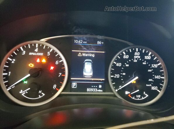 3N1AB7AP8KY357098 2019 NISSAN SENTRA Серебряный Вид щитка приборов