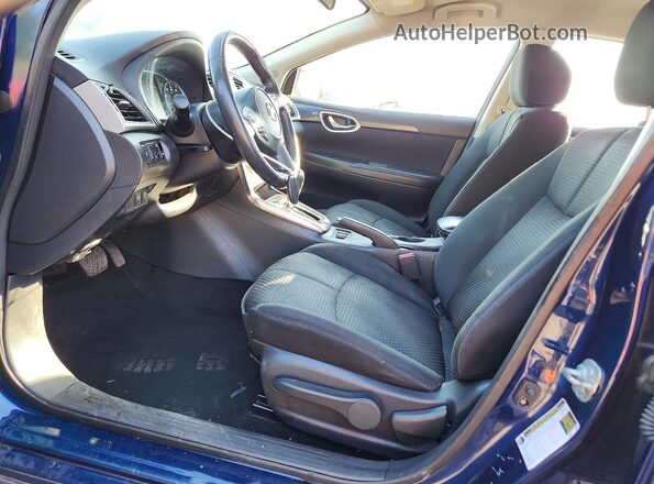 3N1AB7AP8KY374919 2019 NISSAN SENTRA Blue Вид салону спереду