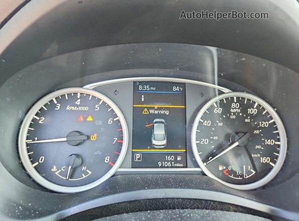 3N1AB7AP8KY374919 2019 NISSAN SENTRA Blue Вид щитка приладів