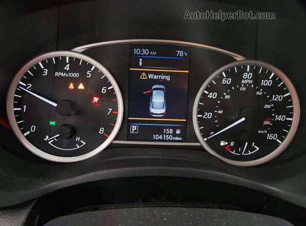 3N1AB7AP8KY452213 2019 NISSAN SENTRA Белый Вид щитка приборов
