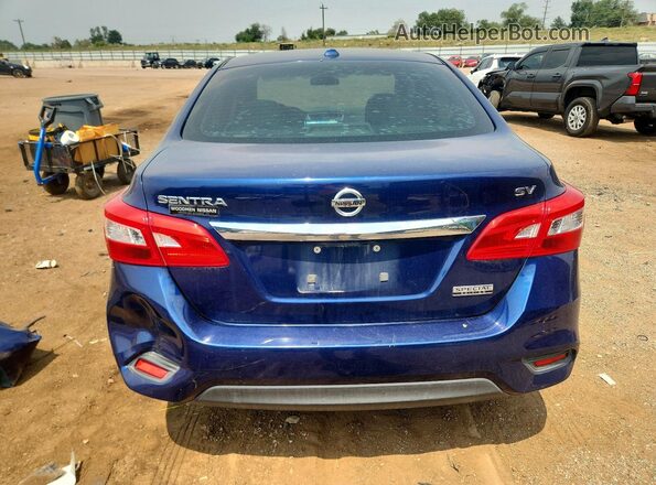 3N1AB7AP9KY251999 2019 NISSAN SENTRA Blue Հետևի տեսք