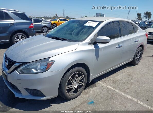 3N1AB7APXHY336620 2017 NISSAN SENTRA Silver Առջևի ձախ երեք քառորդ տեսարան