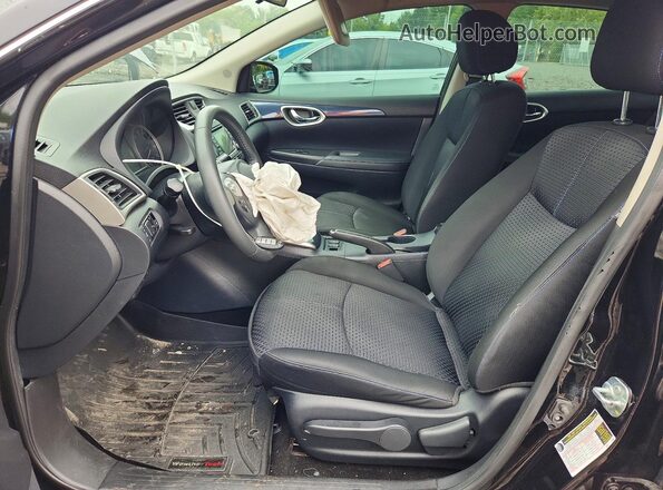 3N1AB7APXJY235454 2018 NISSAN SENTRA Black წინა სალონის ხედი
