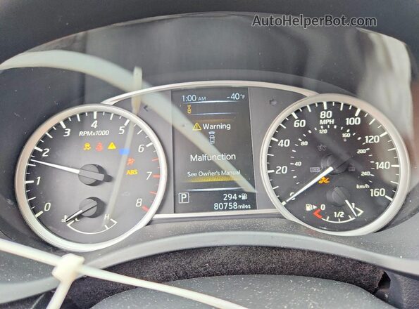 3N1AB7APXJY235454 2018 NISSAN SENTRA Black ხელსაწყოთა პანელის ხედი