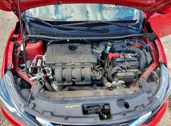 3N1AB7APXJY264825 2018 NISSAN SENTRA Red Widok wnętrza z tyłu