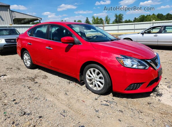 3N1AB7APXJY264825 2018 NISSAN SENTRA Red Przód prawy