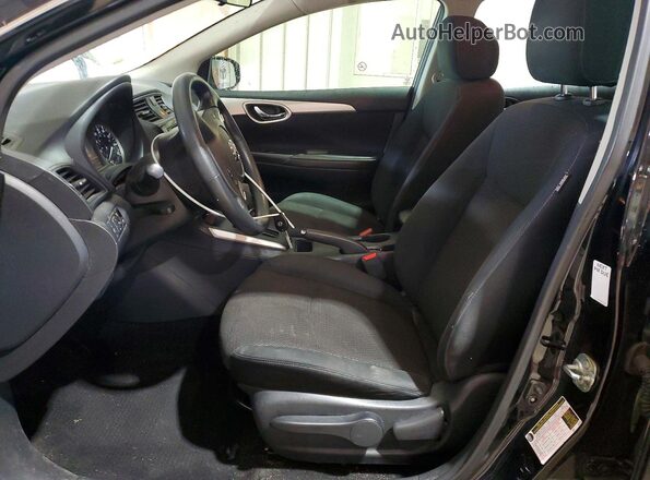 3N1AB7APXKY351867 2019 NISSAN SENTRA Black წინა სალონის ხედი