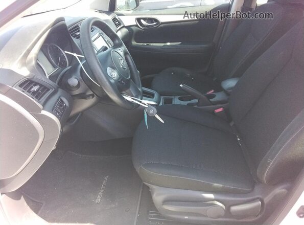 3N1AB7APXKY442637 2019 NISSAN SENTRA White Vista interior delantera