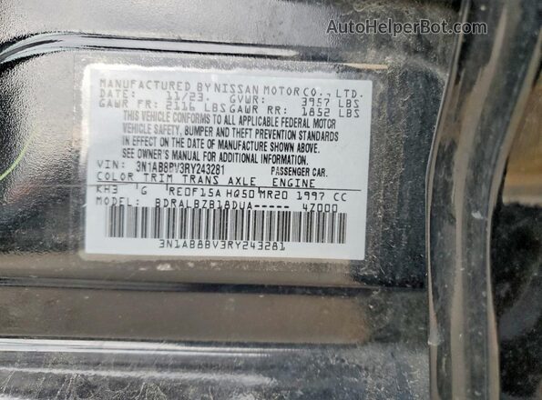 3N1AB8BV3RY243281 2024 NISSAN SENTRA Black Շարժիչի բաժամունքի տեսք