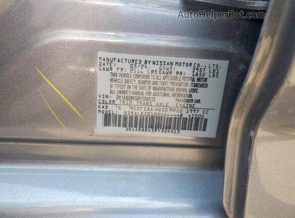 3N1AB8BV5RY354513 2024 NISSAN SENTRA Gray Вид підкапотного простору