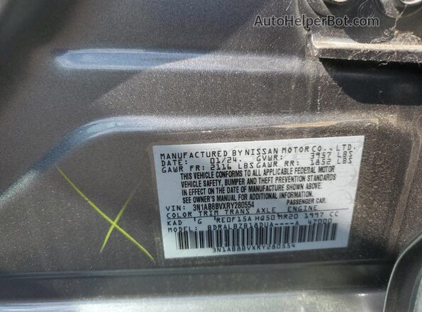 3N1AB8BVXRY280554 2024 NISSAN SENTRA Gray ძრავის განყოფილების ხედი