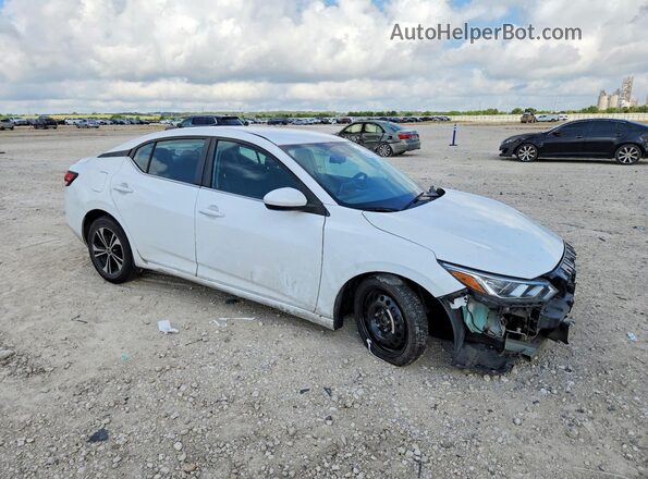 3N1AB8CV0MY218703 2021 NISSAN SENTRA White Przód prawy