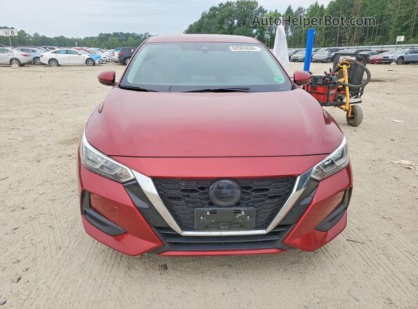 3N1AB8CV1NY215942 2022 NISSAN SENTRA Burgundy Դիմացի տեսք