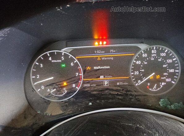 3N1AB8CV1SY355422 2025 NISSAN SENTRA White Вид щитка приладів