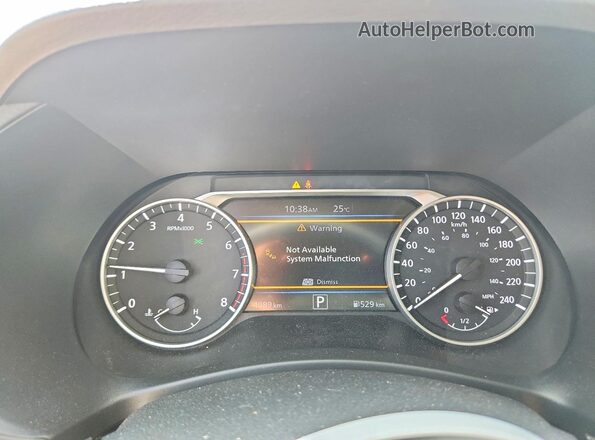3N1AB8CV1SY388324 2025 NISSAN SENTRA White Սարքավորումների վահանակի տեսք