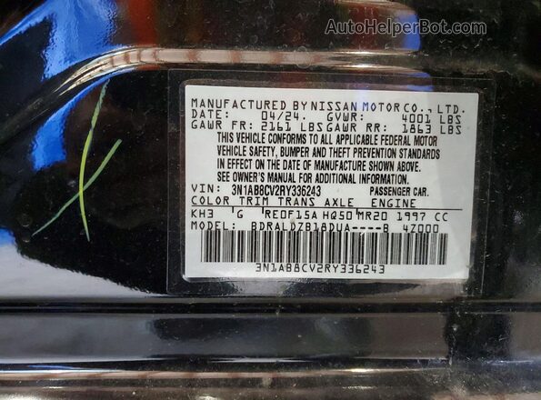 3N1AB8CV2RY336243 2024 NISSAN SENTRA Black Вид підкапотного простору