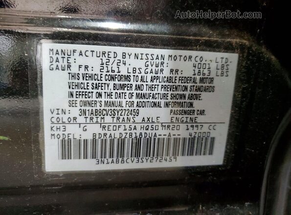 3N1AB8CV3SY272459 2025 NISSAN SENTRA Black Widok komory silnika