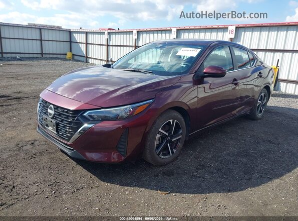 3N1AB8CV3SY362923 2025 NISSAN SENTRA Burgundy Vista tres cuartos delantera izquierda