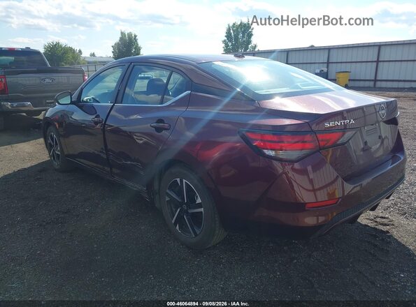 3N1AB8CV3SY362923 2025 NISSAN SENTRA Burgundy Trasero izquierdo