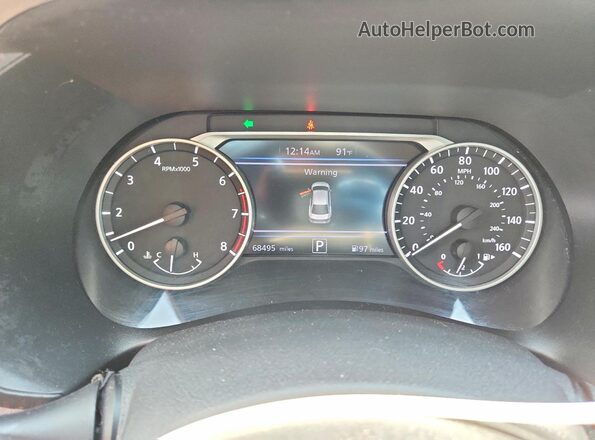 3N1AB8CV4MY299897 2021 NISSAN SENTRA Серебряный Вид щитка приборов