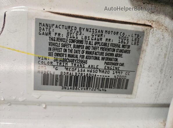 3N1AB8CV4RY229646 2024 NISSAN SENTRA White Widok komory silnika