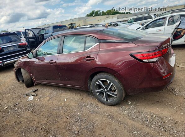 3N1AB8CV4RY338284 2024 NISSAN SENTRA Burgundy Trasero izquierdo