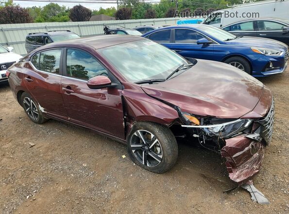 3N1AB8CV4RY338284 2024 NISSAN SENTRA Burgundy Delantero derecho