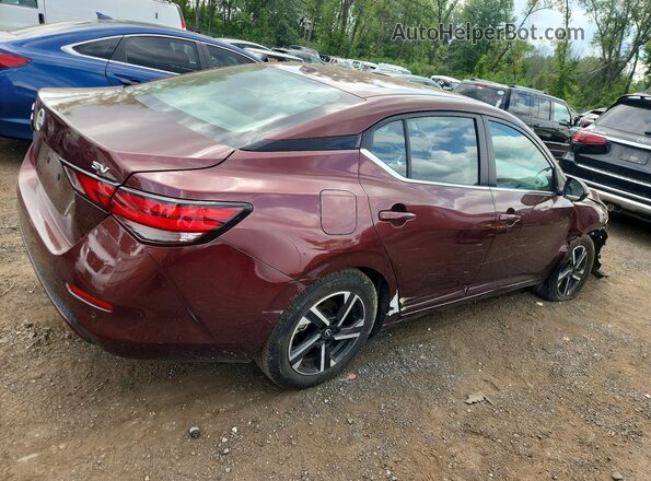 3N1AB8CV4RY338284 2024 NISSAN SENTRA Burgundy Trasero derecho