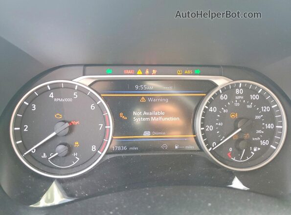 3N1AB8CV4SY399205 2025 NISSAN SENTRA White Вид щитка приладів