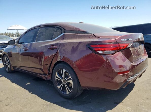 3N1AB8CV5LY220123 2020 NISSAN SENTRA Burgundy Rear left