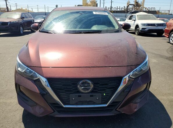 3N1AB8CV5LY220123 2020 NISSAN SENTRA Burgundy Front view