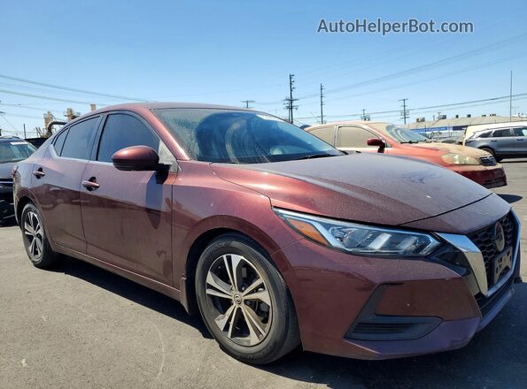 3N1AB8CV5LY220123 2020 NISSAN SENTRA Burgundy Front right