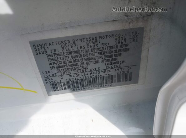 3N1AB8CV5RY203430 2024 NISSAN SENTRA White Widok komory silnika