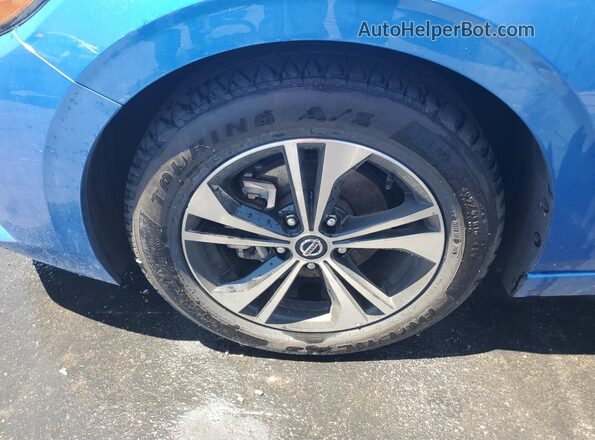 3N1AB8CV7NY305094 2022 NISSAN SENTRA Blue VIN sticker view