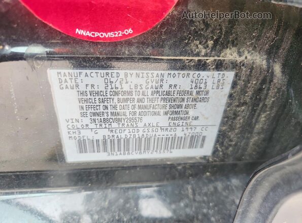 3N1AB8CV8MY295576 2021 NISSAN SENTRA Black Вид підкапотного простору