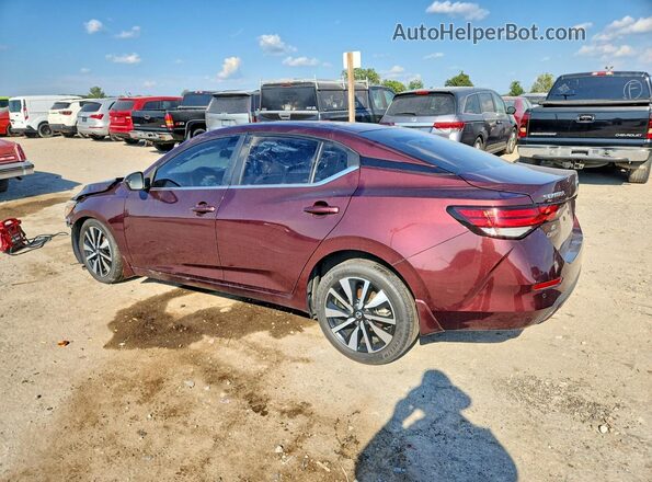 3N1AB8CV8MY320489 2021 NISSAN SENTRA Burgundy Задня ліва чверть