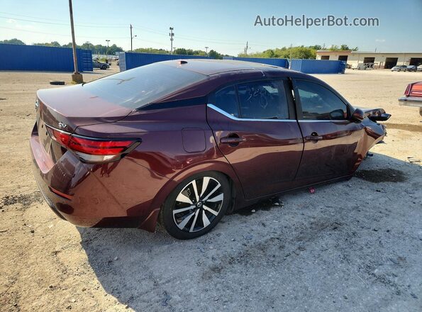 3N1AB8CV8MY320489 2021 NISSAN SENTRA Burgundy Задня права чверть