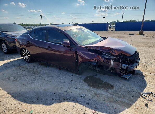 3N1AB8CV8MY320489 2021 NISSAN SENTRA Burgundy Передня права чверть