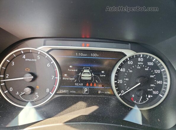 3N1AB8CV8MY320489 2021 NISSAN SENTRA Burgundy Вид щитка приладів
